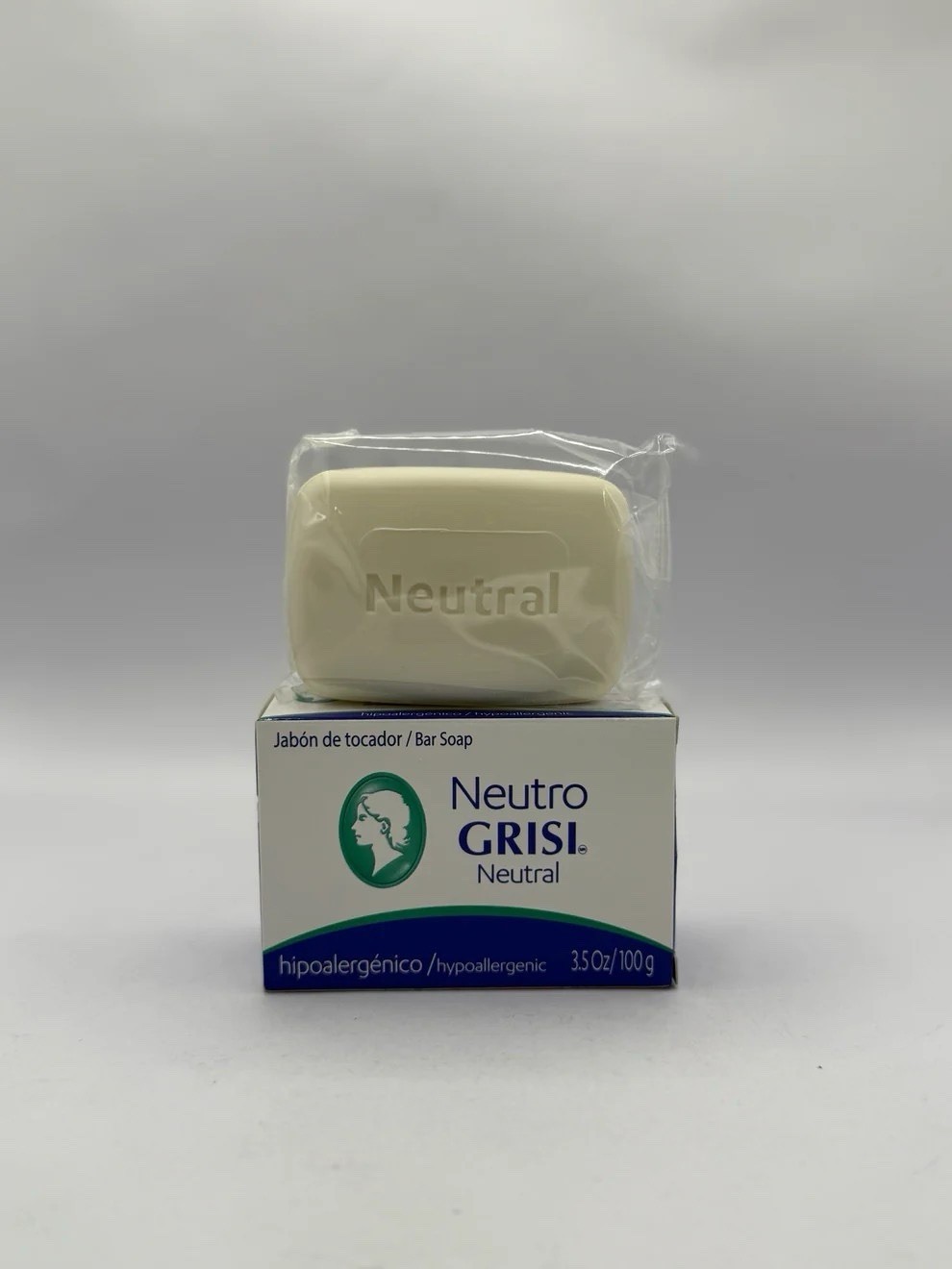 Neutro Grisi Neutral Soap 3.5 oz Bars, Pack of 3 – Fragrance-Free Sensitive Skin