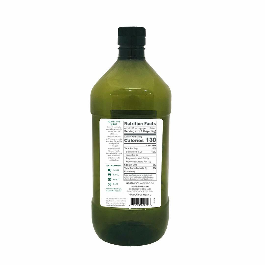 2 Bottles Chosen Foods 100% Pure Avocado Oil – 67.6 fl oz Each *Total 4 Liter*