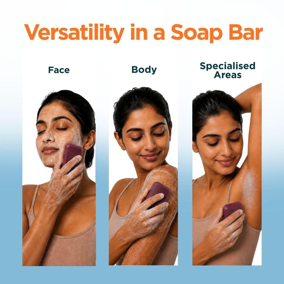 4x The Bar DETAN BRIGHTENING SOAP 75g Each Glowing Skin, Tan & Dark Spot Removal