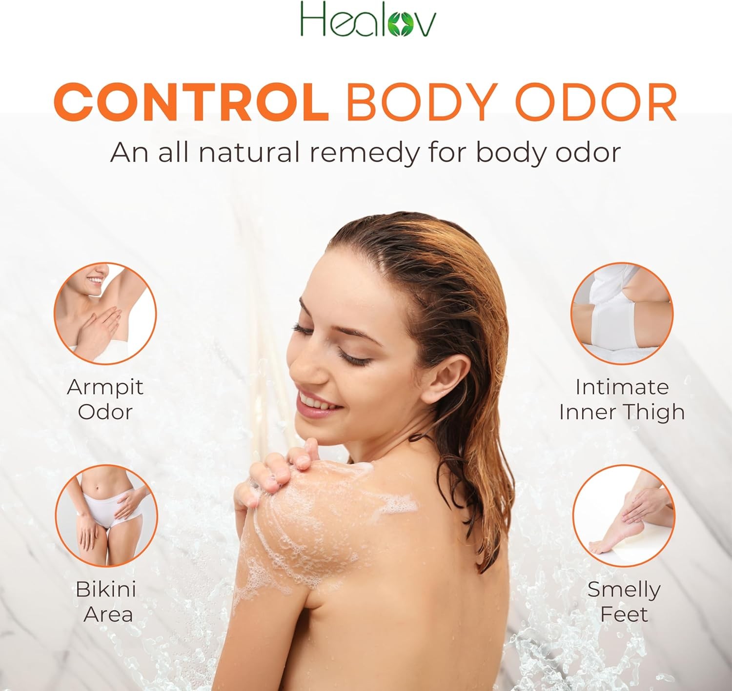 Persimmon Body Wash for Body Odor Control – Purifying Deodorizing Soap for