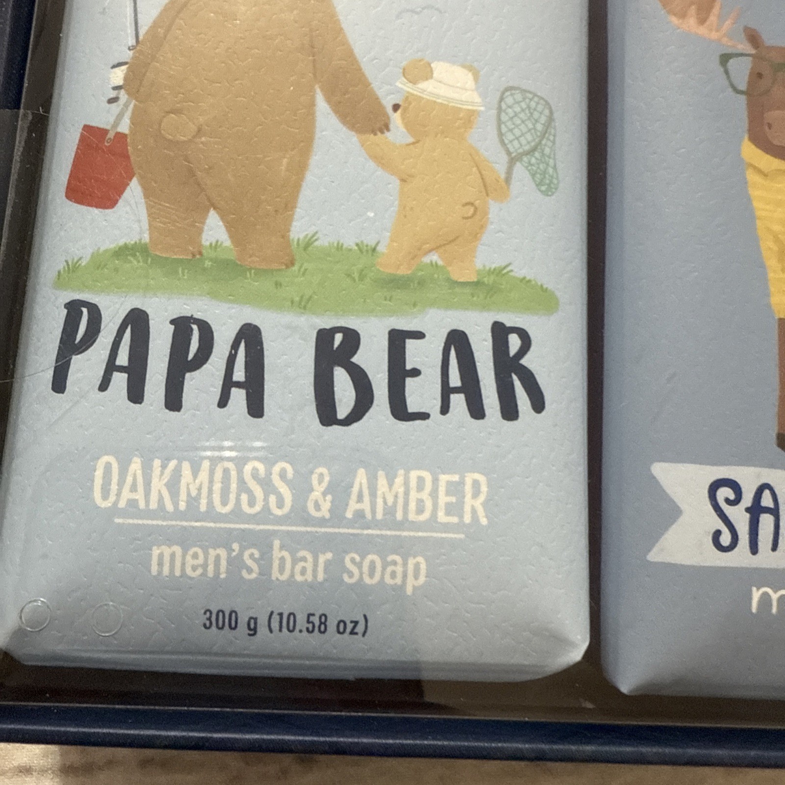 Hunter & Grey Men Bar Soap Giftset 2 Pcs Oakmoss + Amber & SANDALWOOD 10.58 Oz