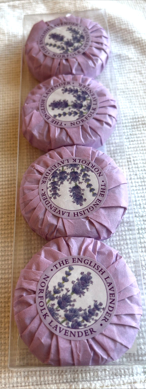 Caley Mill Norfolk Lavender Ltd. Soap Set Of 4 Guest Soaps New In Pkg Uk