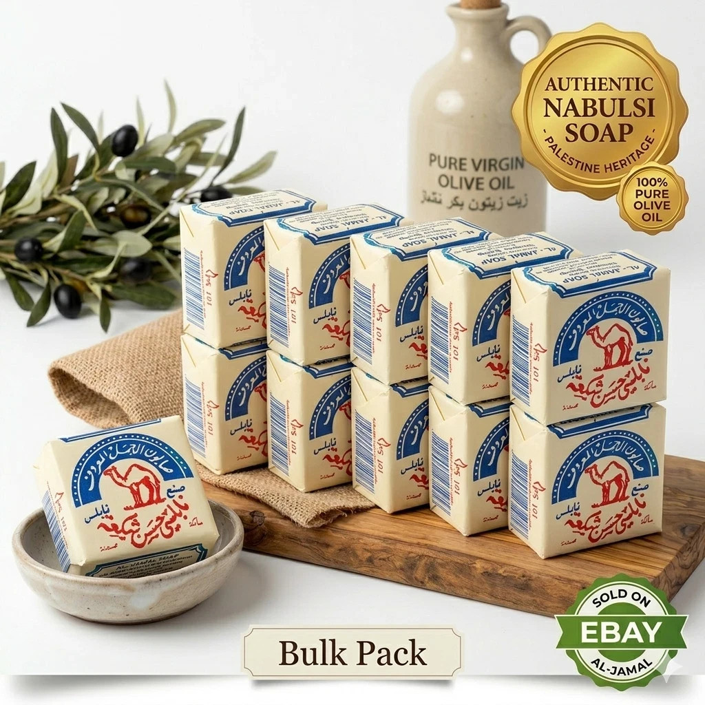 Salux Japanese Exfoliating Beauty Skin Cloth Washcloth + Natural Camel Soap 8 pc