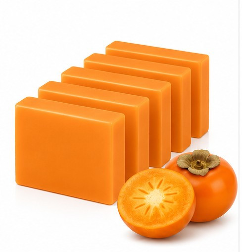 Persimmon Soap Bars 5 Pack Natural Body Cleanser for Men & Women 75g