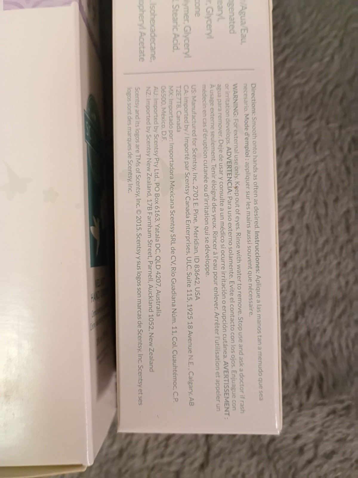 Lot 2 Scentsy No. 09 Velvet Hand Cream New In Box, Pineapple Vanilla Coconut