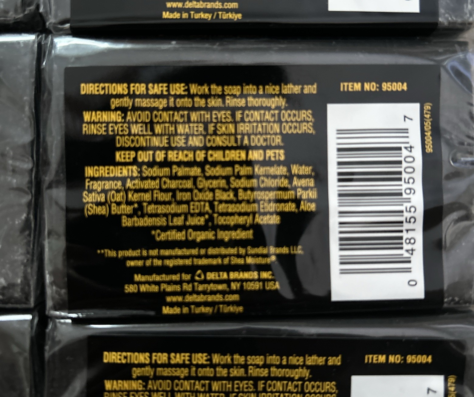 6-Pack Personal Care African Black Soap Shea Butter 4oz Each Moisturizes Skin