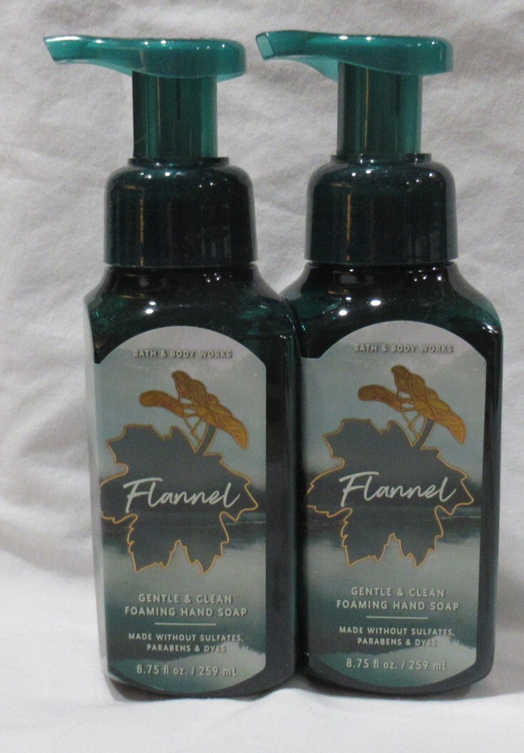 Bath & Body Works Gentle & Clean Foaming Hand Soap Set Lot of 2 FLANNEL