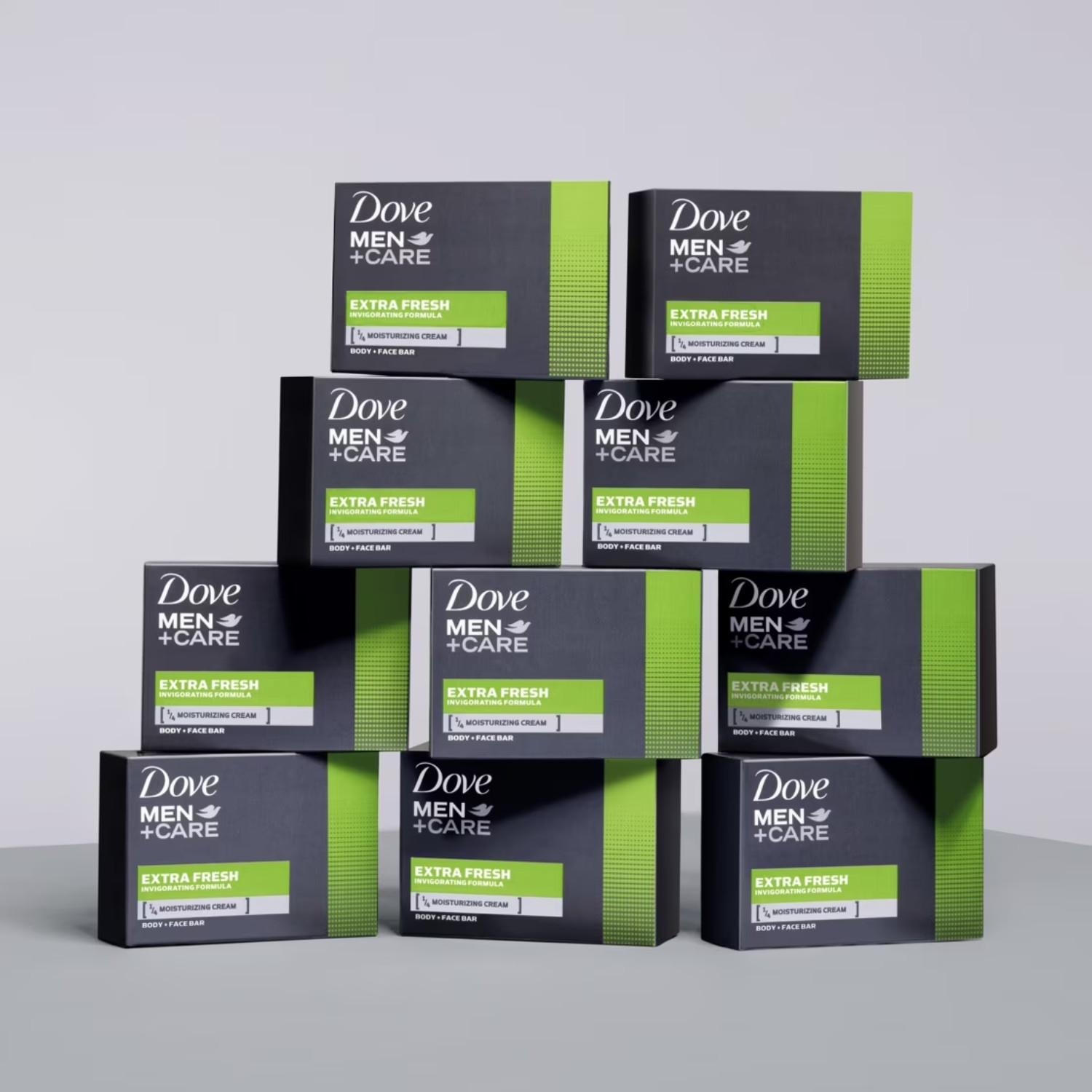 Dove Men+Care 3-in-1 Extra Fresh 8 Bars Body Face & Shave Cleanser 3.75oz New