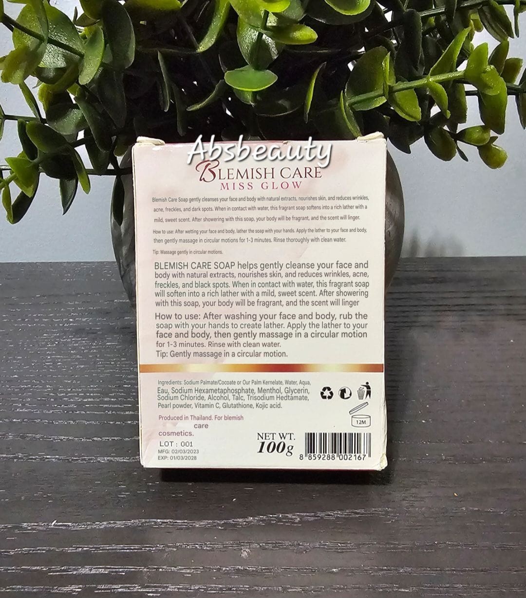 Blemish Care Miss Glow Super White Face Soap 100g✨️💯 ,1pc