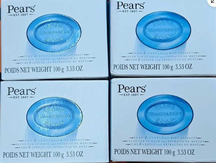 Pears Transparent Soap with Mint Extract pack of 12 4.4oz