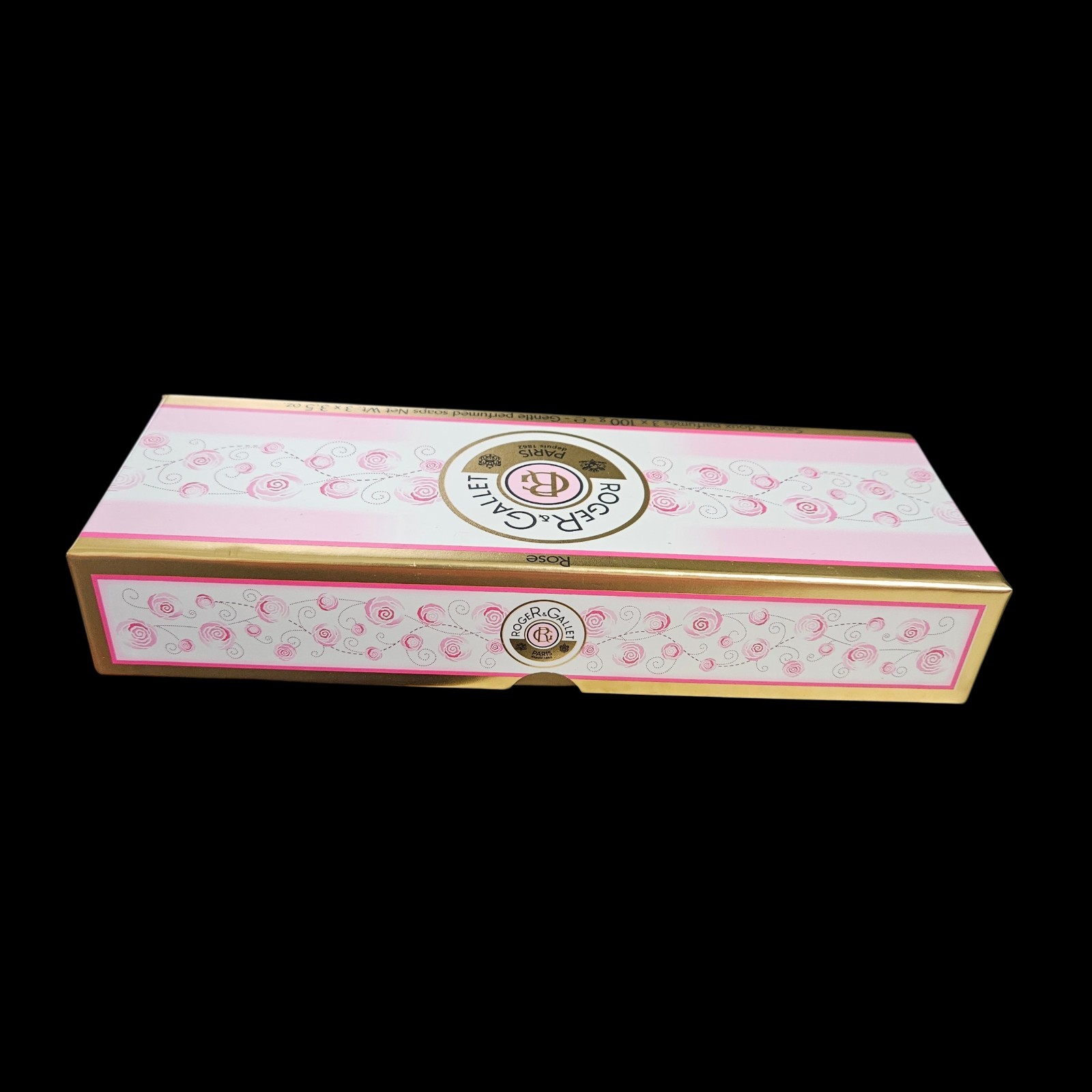 Roger & Gallet Paris Rose Gentle Perfumed Soap Set of 3 (3.5 oz each) New NOS