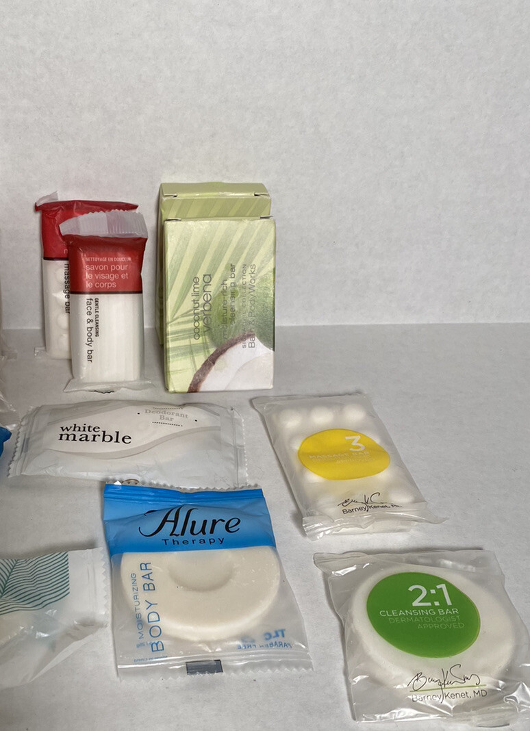 Travel Size Bar Soap Lot Of 30 Mixed Miscellaneous Brands Face Body Hotel Soaps