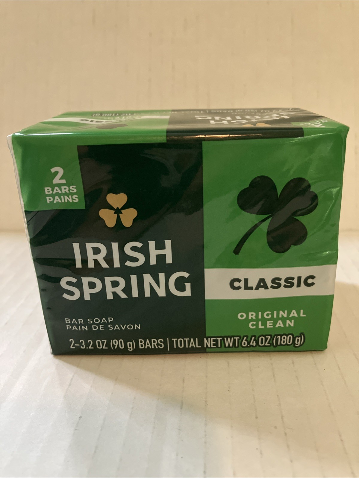 Irish Spring Original Scent Bar Soap 3.2 oz 1 Pack Of 2 Brand New & Sealed NOS