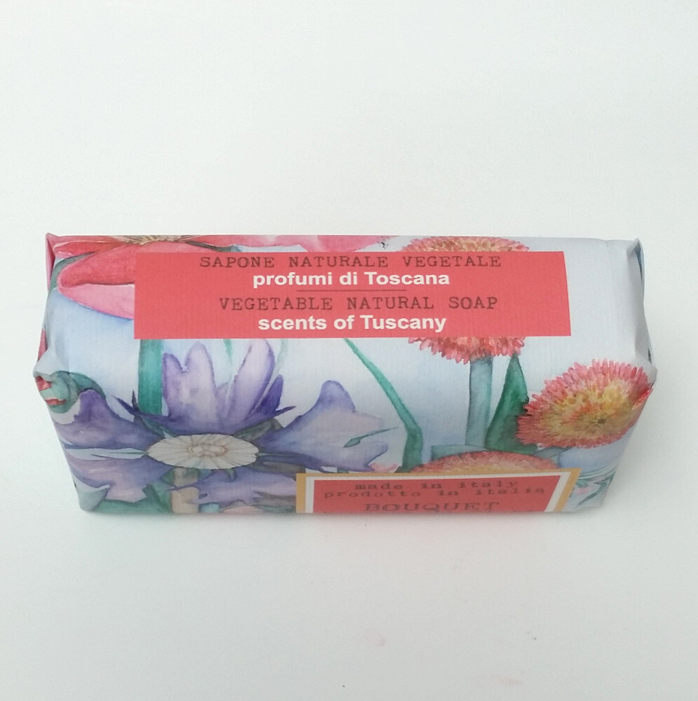 Saponerie Mario Fissi Floral Bouquet Spring Flowers Scented Bath Soap Bar 9.7 oz