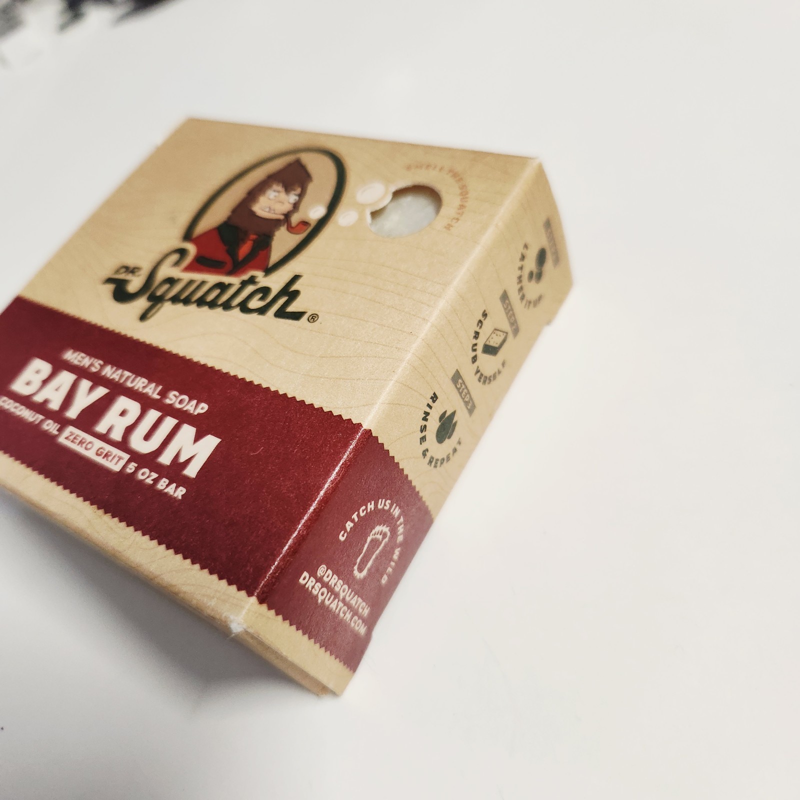 Dr. Squatch Men’s Soap, Natural Bar Soap for Men, Bay Rum, 5 oz