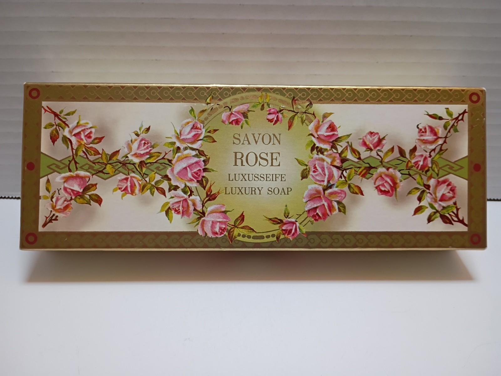 vintage 1920 savon rose luxusseife luxury soap 3 bars