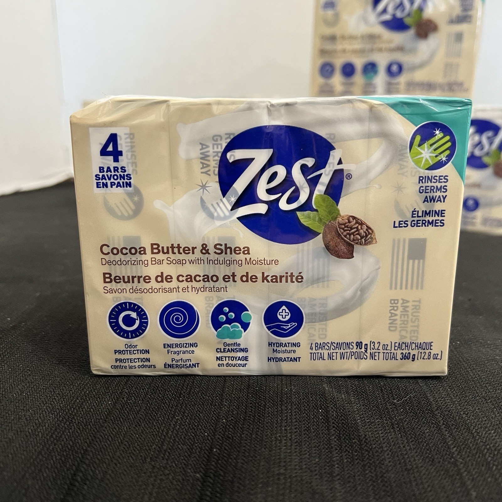 20 Zest 3.2oz Each COCOA BUTTER & SHEA Hydrating & Deodorizing Bar Soap