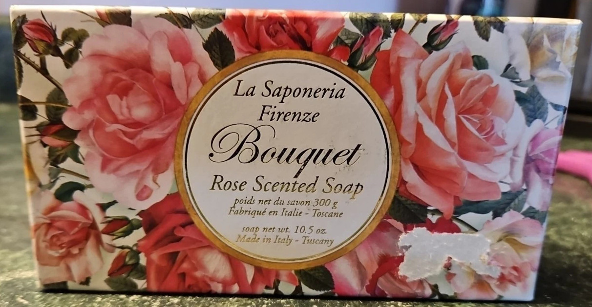 La Saponeria Firenze Luxury Rose Scented Italian Luxury Soap 10.5oz Artisan Bath