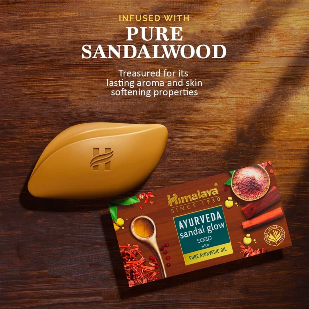 Himalaya Ayurveda Sandal Glow Soap, 75 g (Pack of 4)
