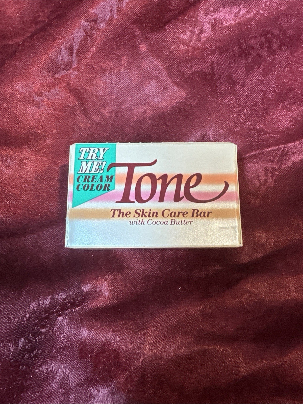 Vintage Tone Cream Skin Care Bar Soap Cocoa Butter 2 Oz New In Box Cream Color