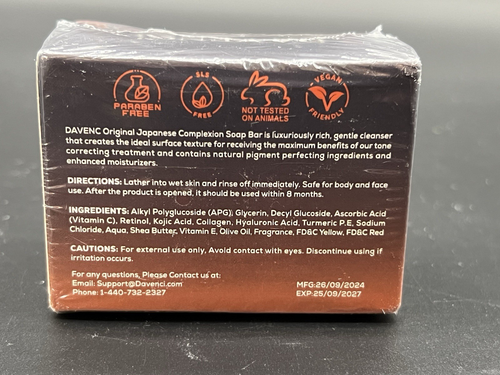 2 Pack Kojic Acid Dark Spot Removal Soap Vitamin C, Tumeric, Collagen 3.5oz Each