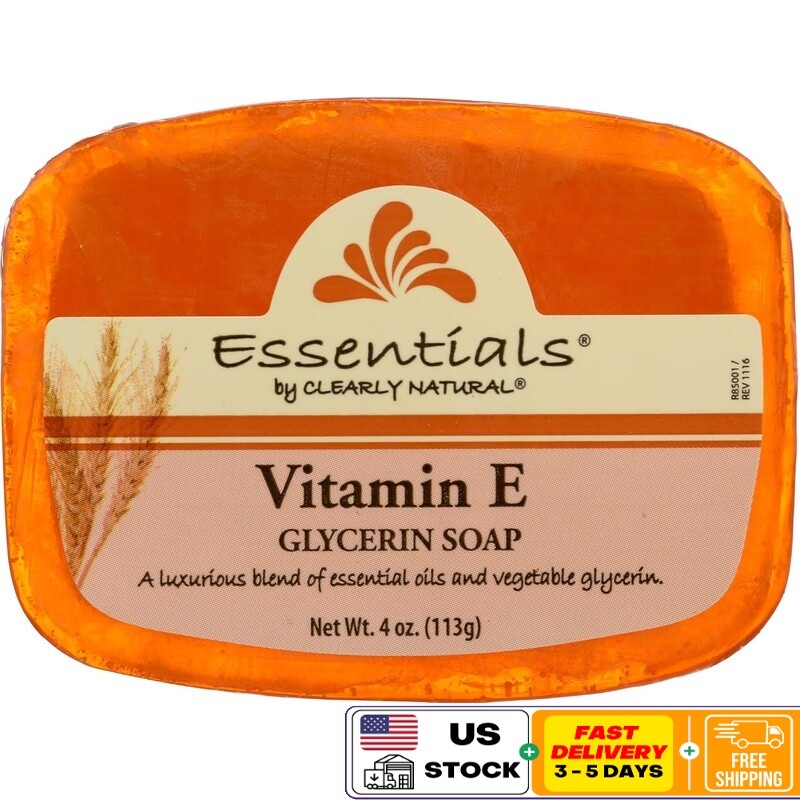 Glycerine Soap Bar W/ Vitamin E Moisturizing Natural Cleansing Skin Care 4 Oz US