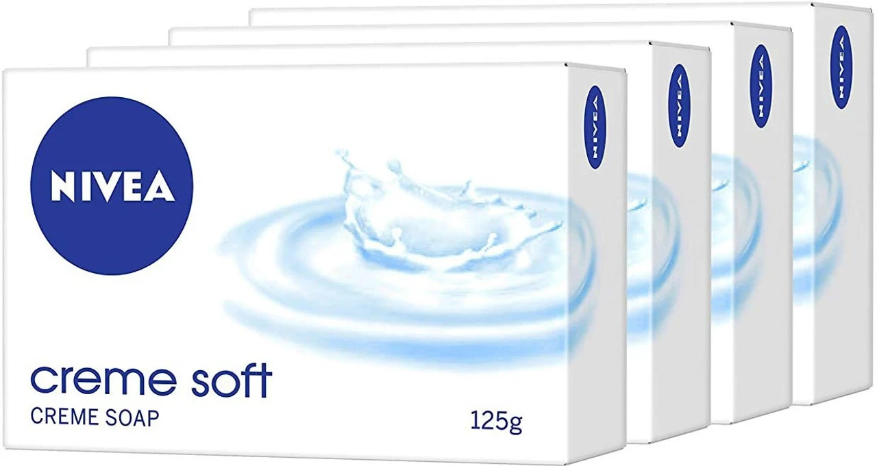 NIVEA Creme Soft Soap – For Hands & Body | 125g (Pack of 4) | For Men & Women