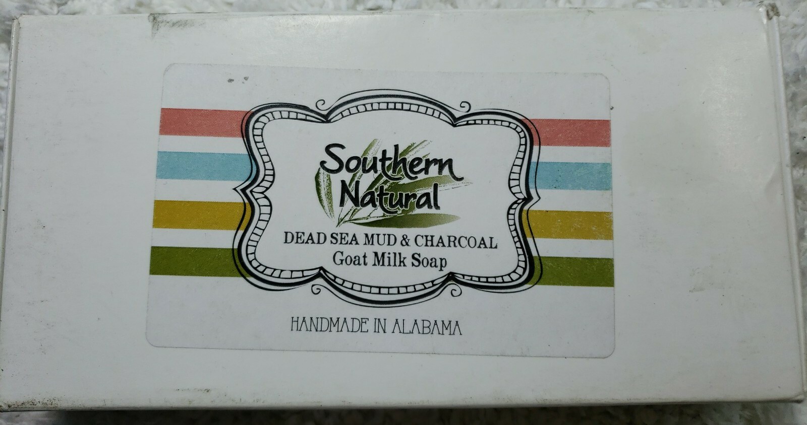 Southern Natural Handmade Goat Milk Soap~Dead Sea Mud & Charcoal-3 BARS PER BOX