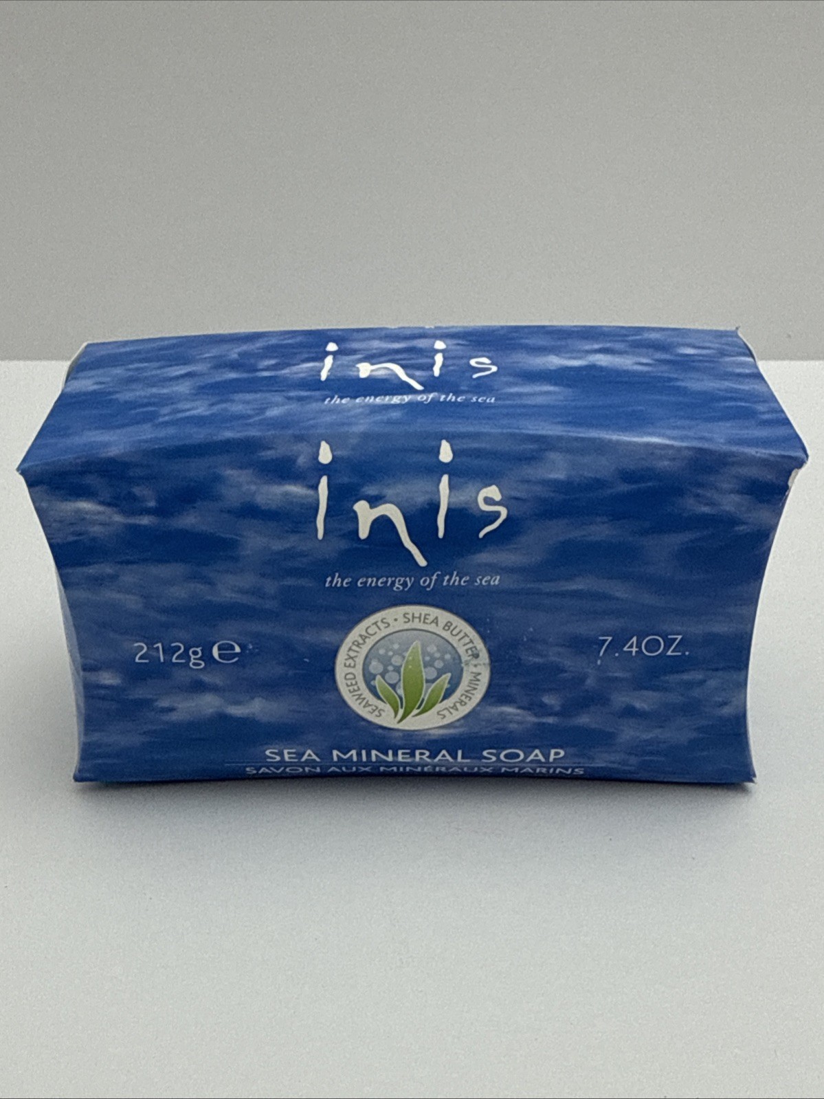 Inis Large Sea Mineral Bar Soap 7.4 oz./212g. Shea Butter Seaweed Extracts