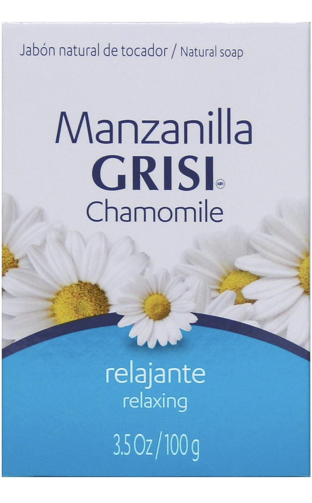 Pack Of 6 Grisi Chamomile Relaxing Soap Bar Jabon Relajante Manzanilla 3.5 oz Ea