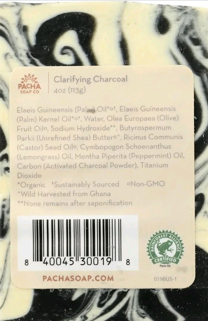 🖤 ⭐ Pacha Soap Co. Clarifying Charcoal Bar Soap Bundle (2 Bars) – Vegan