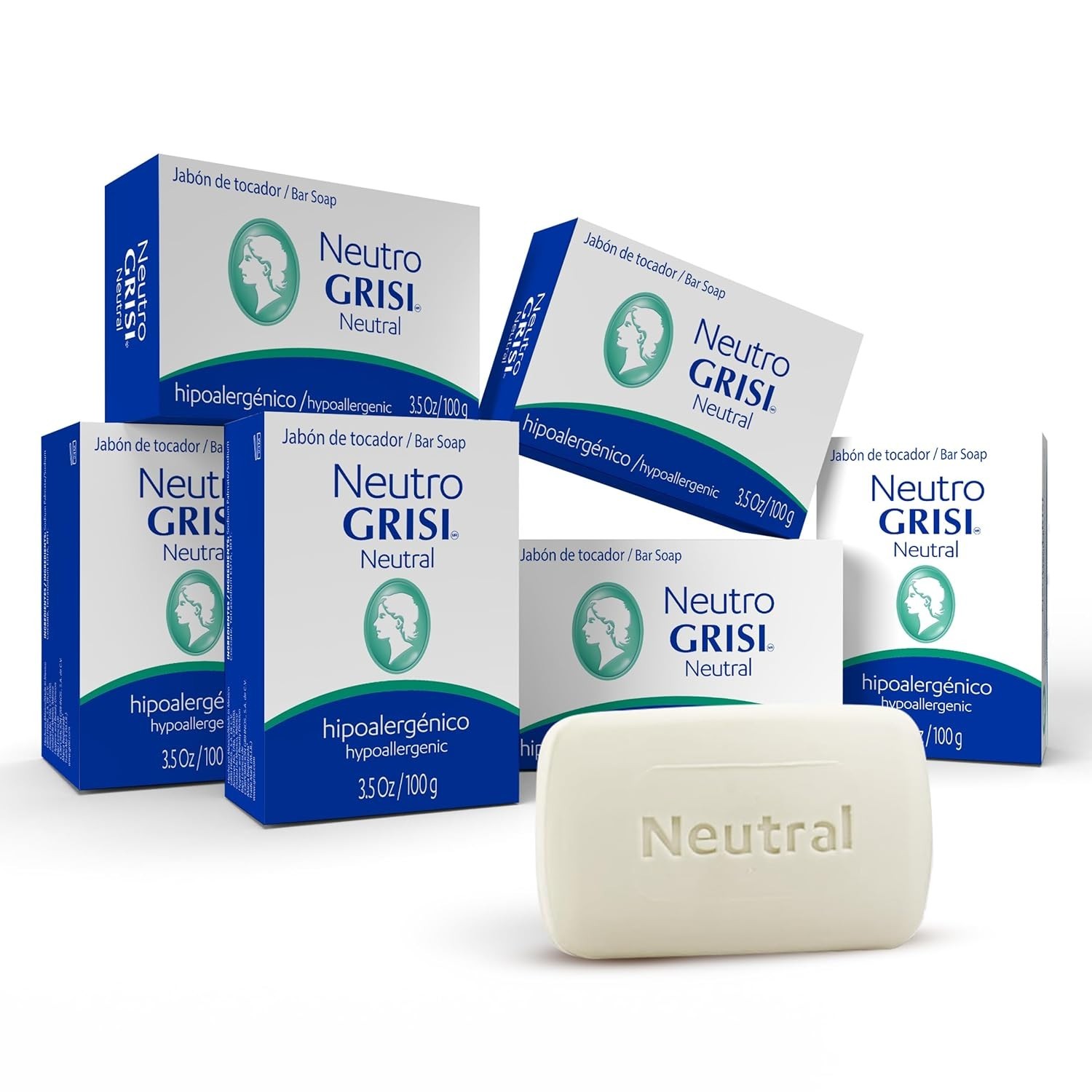 Neutral Bar Soap |Hypoallergenic | 3.5 oz | 6-Pack | 4 ingredients only, no c…