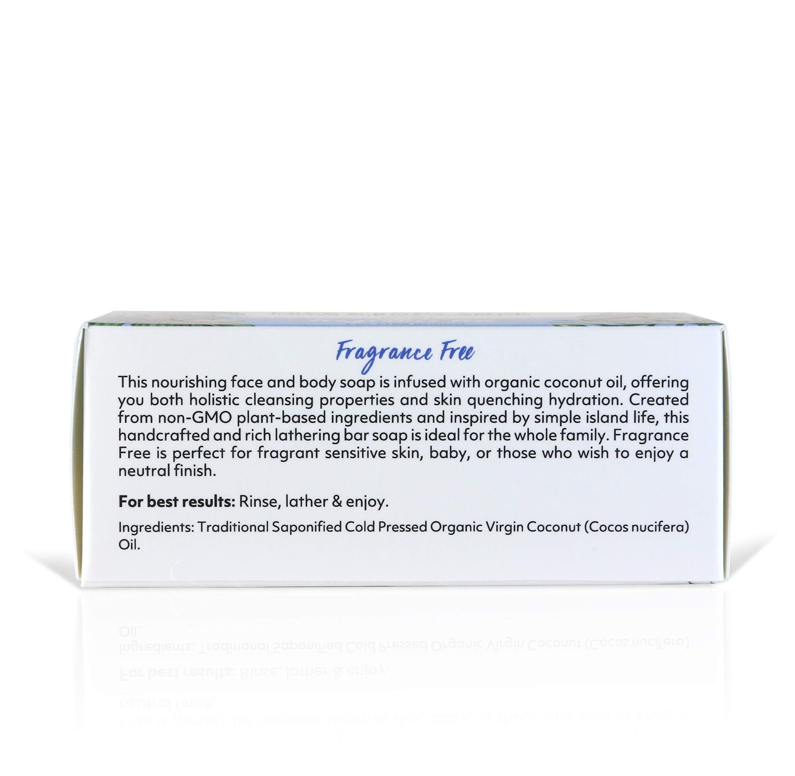 Coco Fiji Organic Coconut Oil Soap Bar 7 oz Fragrance Free Pack of 2