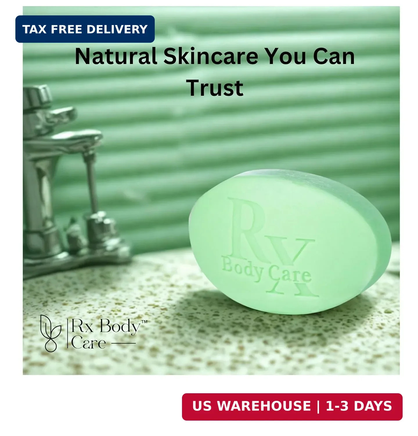 Tea Tree Oil Soap Bar For Face & Body 4.0 oz | Antiseptic Cleanser Against Odor,