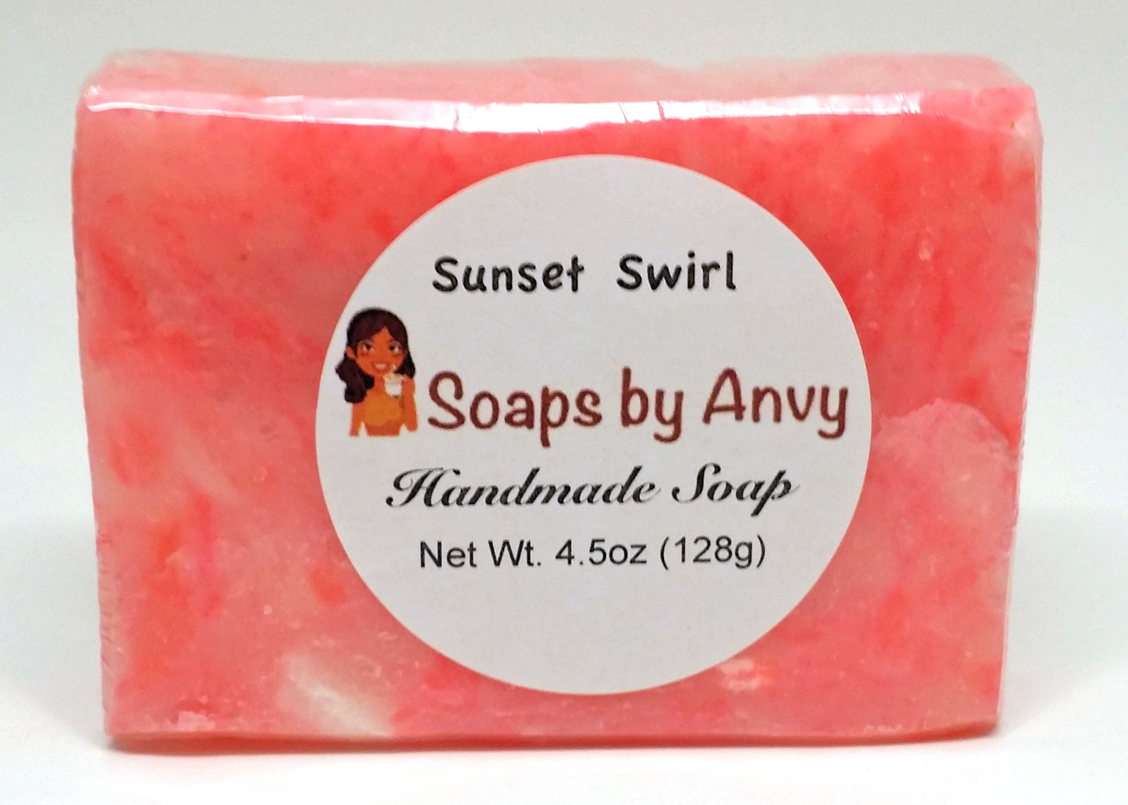 Handmade Soap – Single Bar Sunset Swirl Natural Organic Vegan w/Coconut Oil