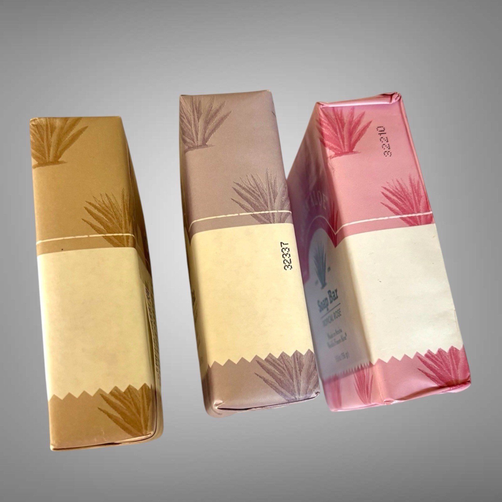 3 Bars Of New Aruba Aloe Soap Dream Paradise, Coconut Island & Tropical Rose