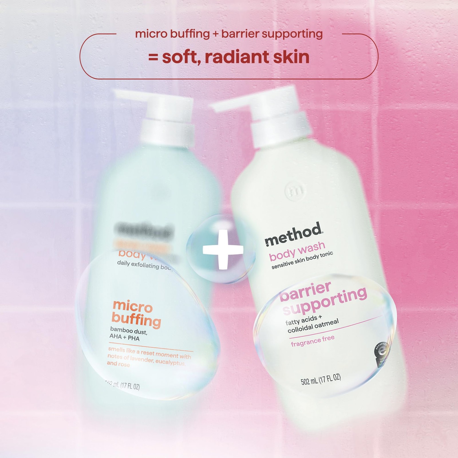 Method Barrier Supporting Body Wash – 17 Fl Oz (Pack of 1), No Color