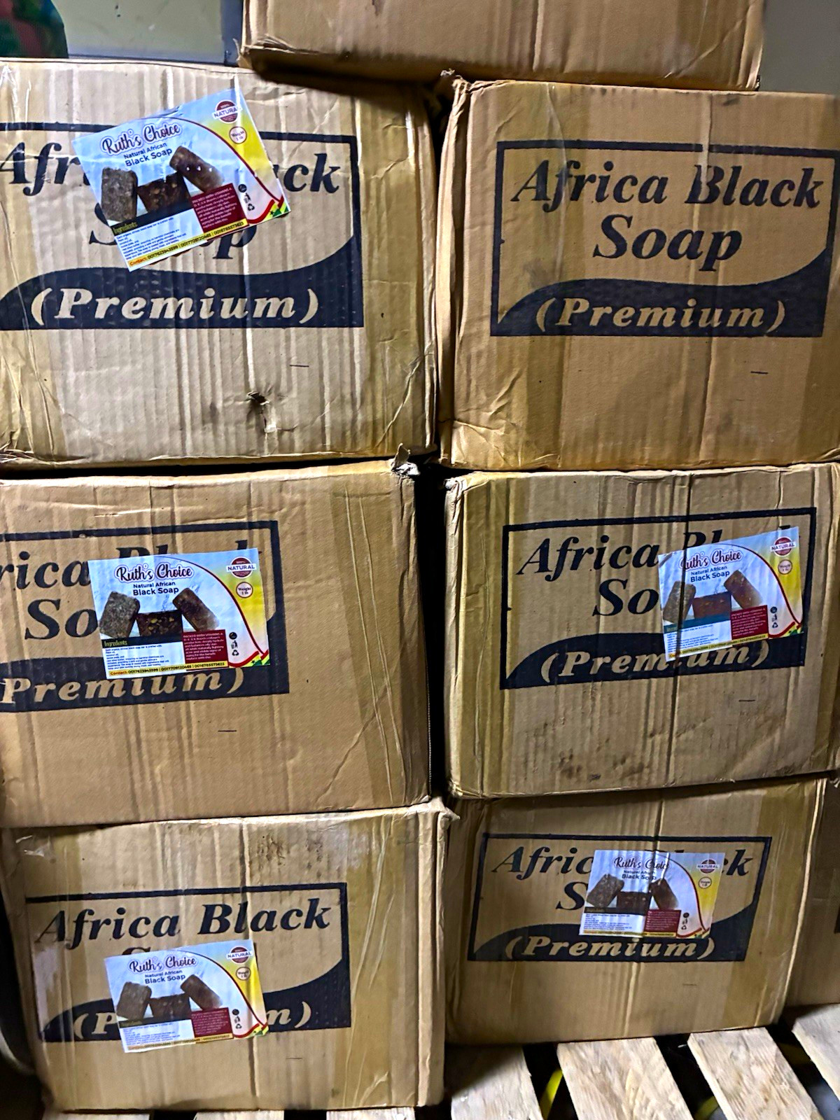 Ruth’s Choice Natural African Black Soap Premium 1 kg Jumbo Rectangular Bar