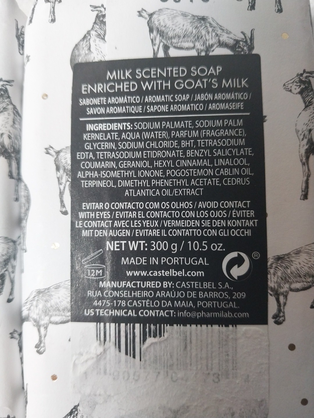 Castelbel Goat’s Milk Soap Set of 2 – 200g Bars Made in Portugal Limited Edition