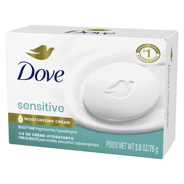 Dove Fragrance Free Mini Soap Travel Size For Sensitive Skin