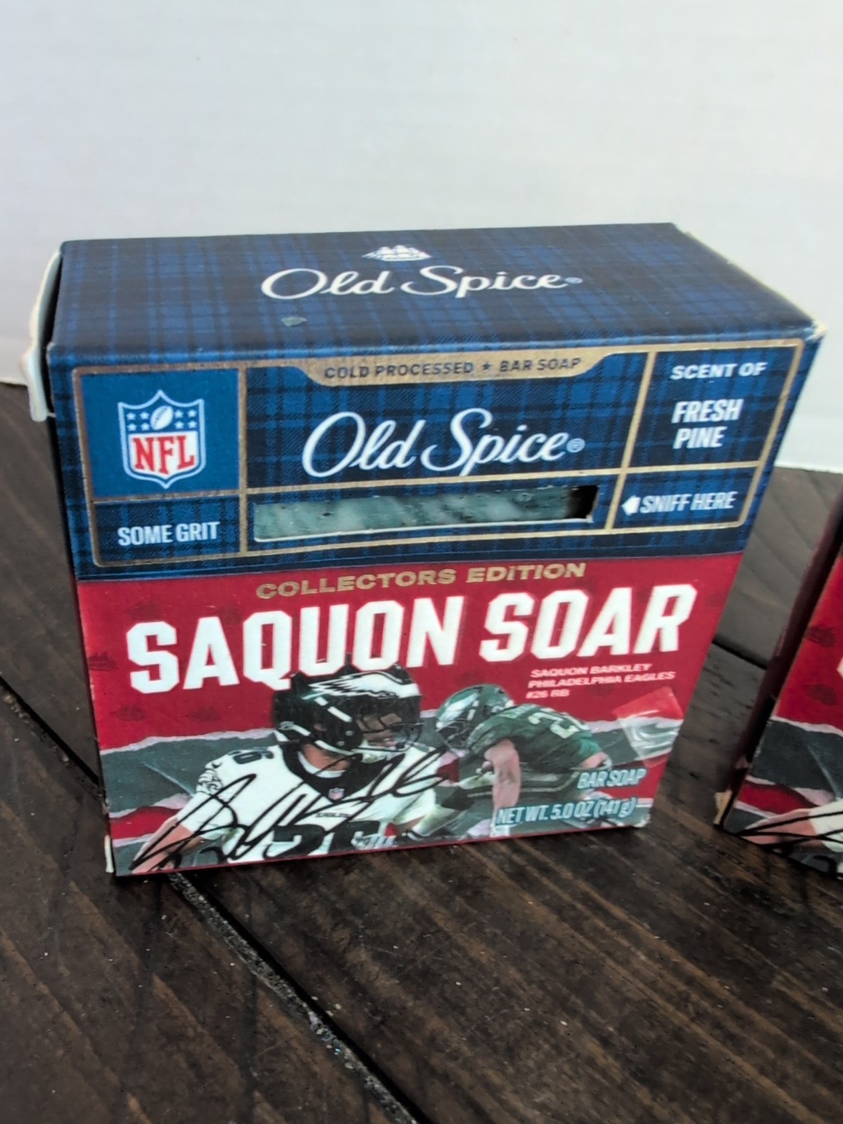 Old Spice Collectors Edition Saquon Soar Fresh Pine Bar Soap 5oz Lot of 2 NEW