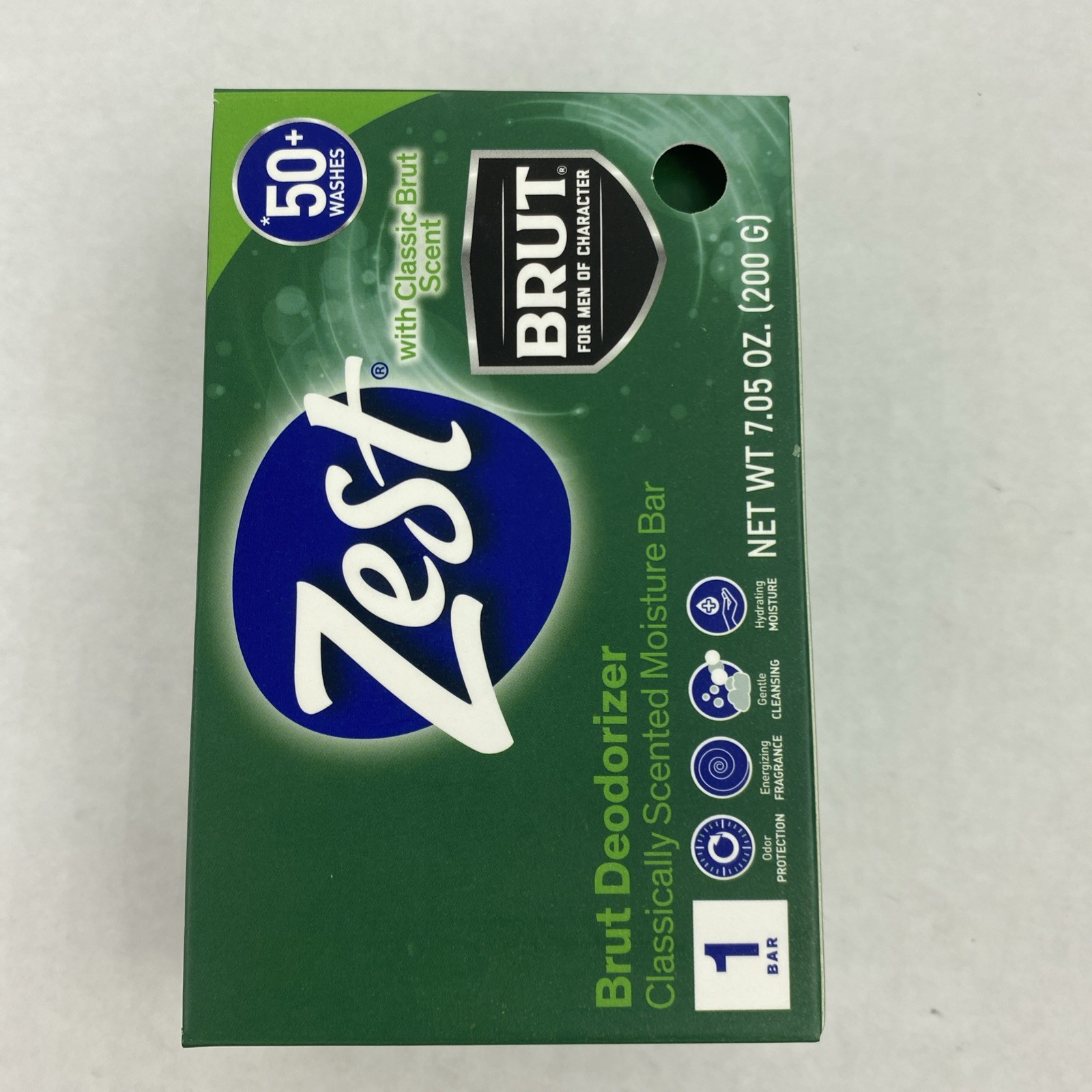 7X ZEST BRUT Bar Soap Deodorizer Classic Scent Moisture 7.05 oz. ea DISCONTINUED