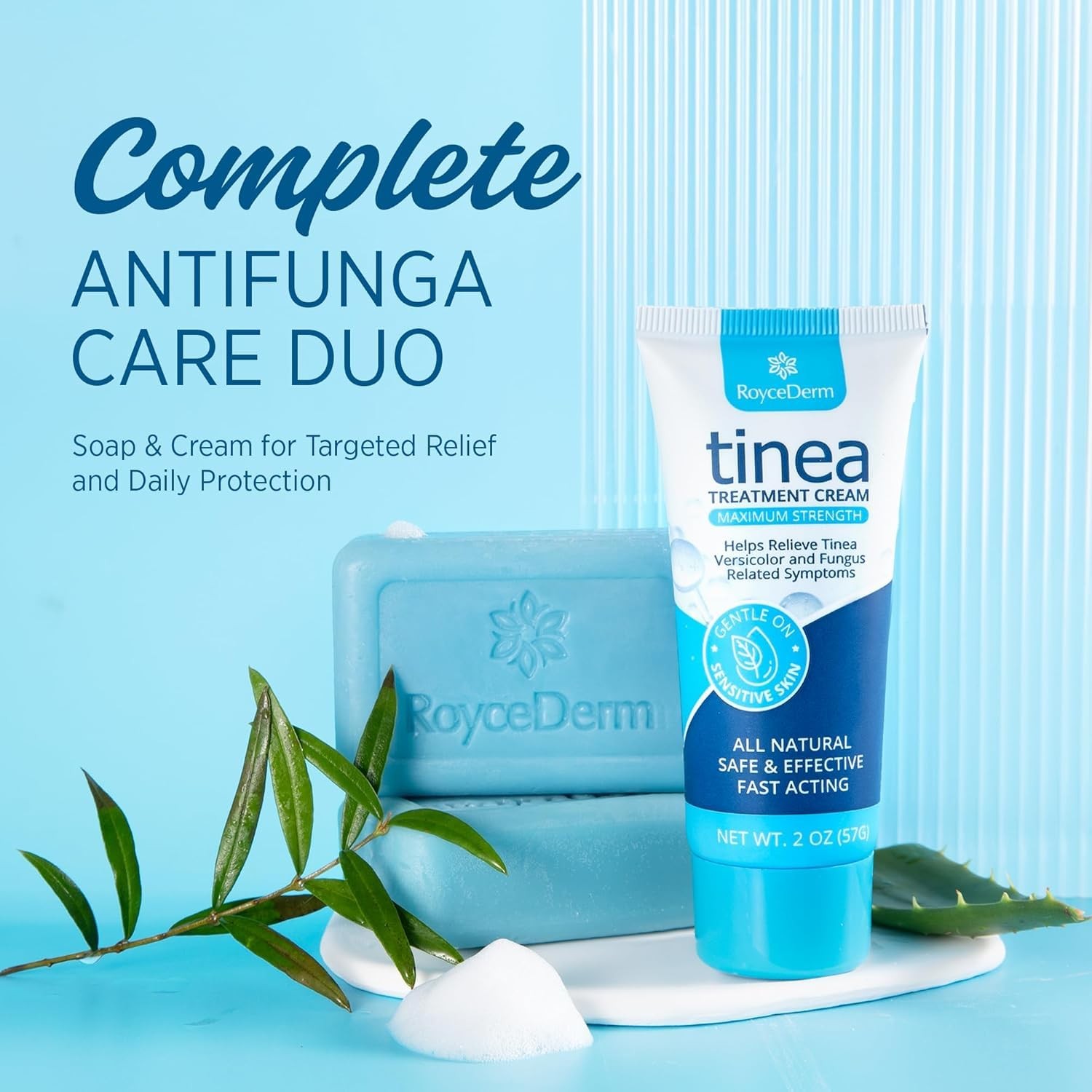 Roycederm Antifungal Soap Bar with Tolnaftate 1% – Extra Strength Medicated Tr