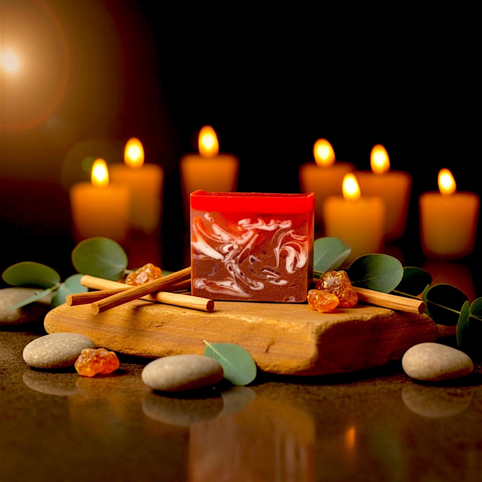 LumaLather Sandalwood Amber Handmade Soap Bar – Luxury Moisturizing Bath Soap