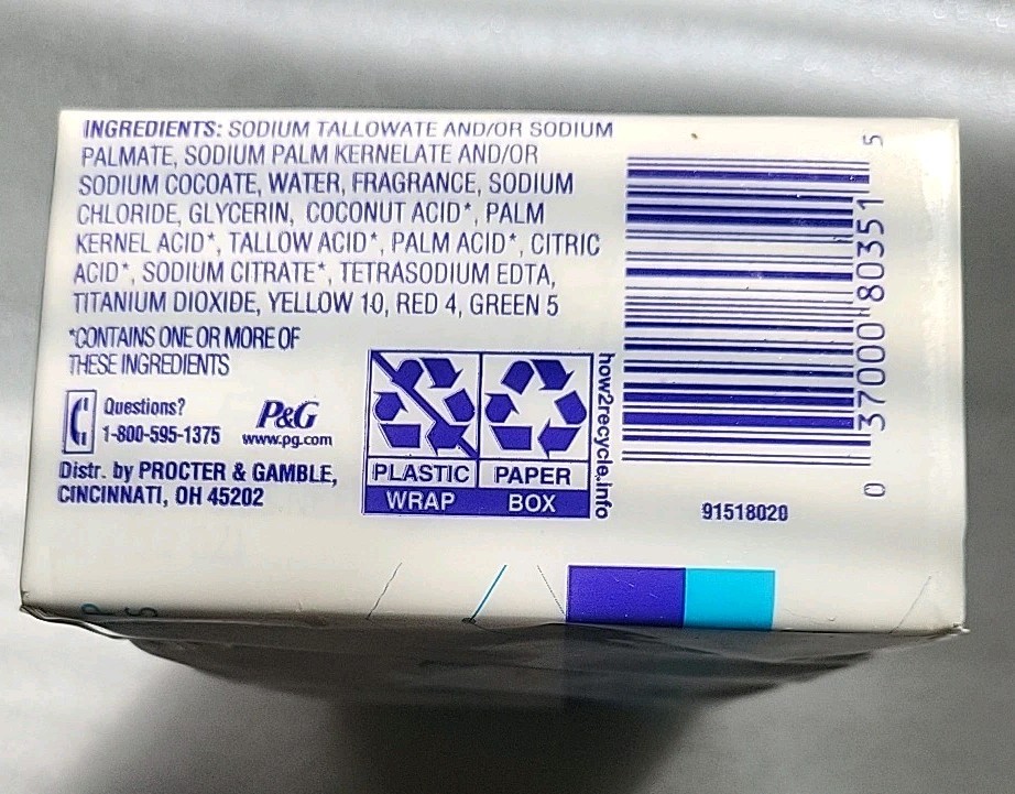 6-PK Safeguard Antibacterial Soap Bars 3.2oz Washes Away Bacteria ~ Sealed