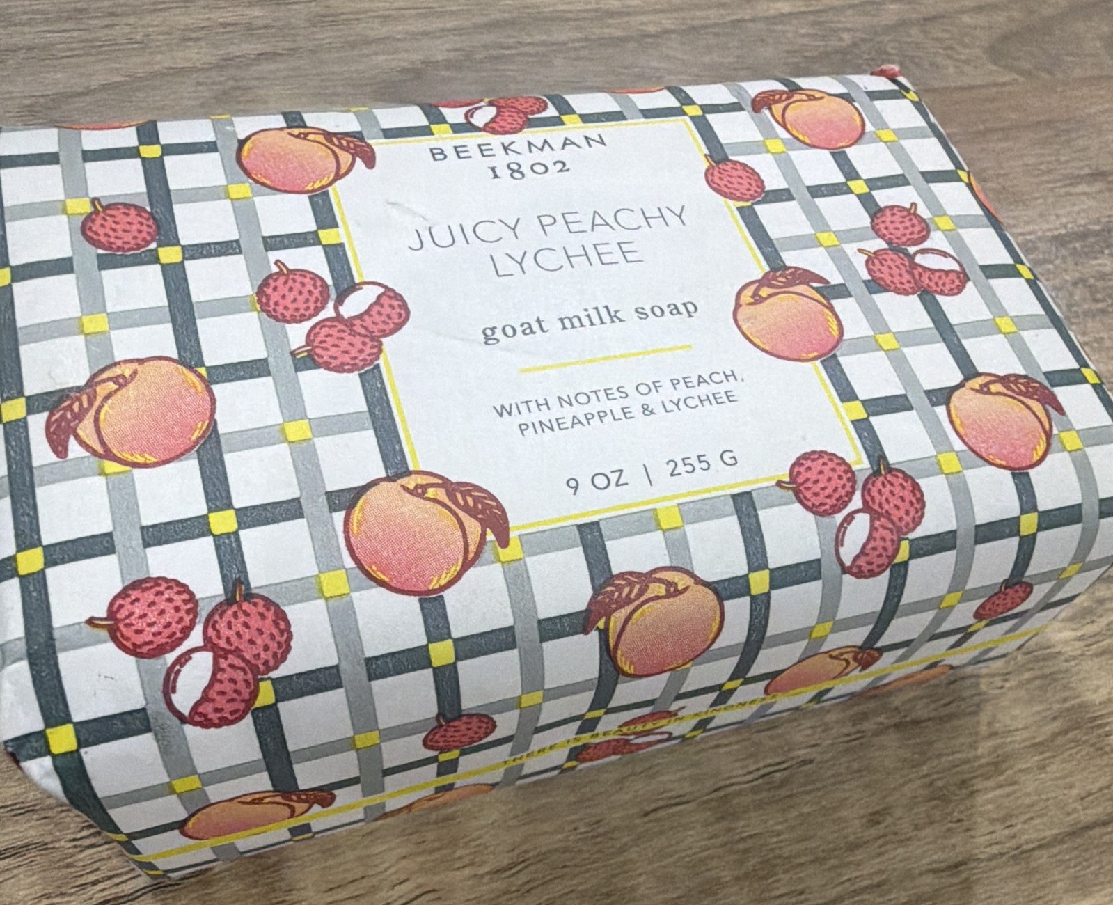 Beekman 1802 Juicy Peachy Lychee Goat Milk Soap Bar, Cruelty-Free 9 oz