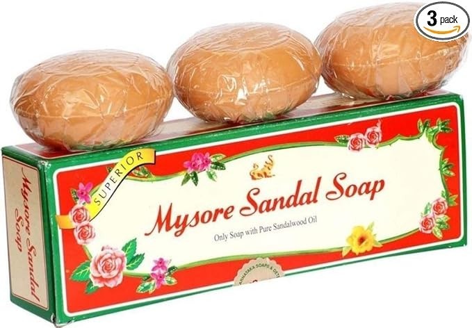 Mysore Sandal Soap 3 Pack 150g Each Pure Sandalwood Bath Soap 450g