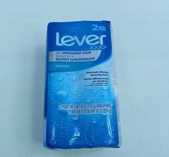 Lever 2000 Bar Soap, Original, 4 Ounce (Pack of 2)