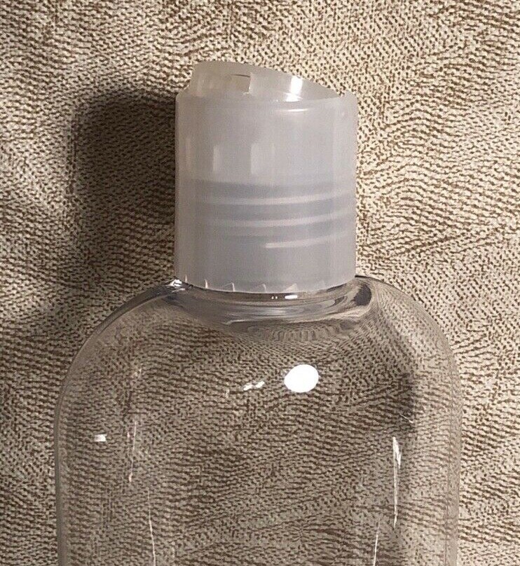8 oz Clear PET Plastic Cosmo Oval Bottles & Natural Disc Caps 48 sets FREE SHIP