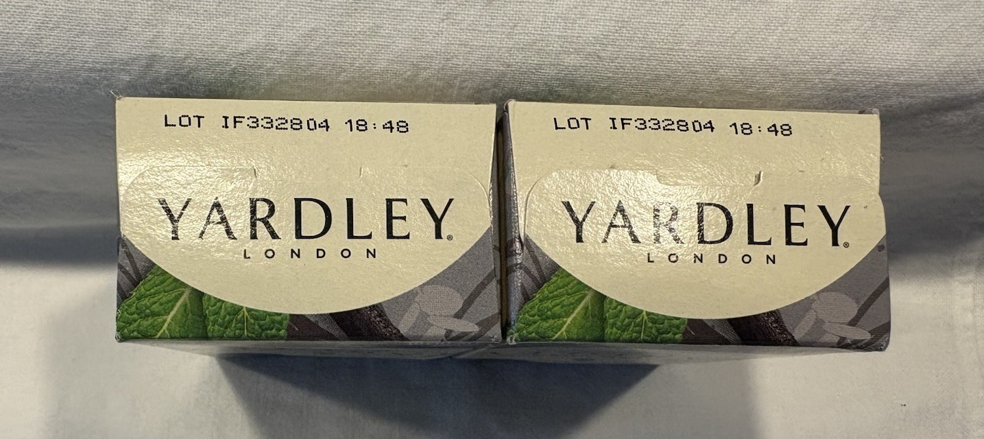2 Yardley London Activated Charcoal Soap Bars W/Bentonite Clay 4 Oz Each NEW